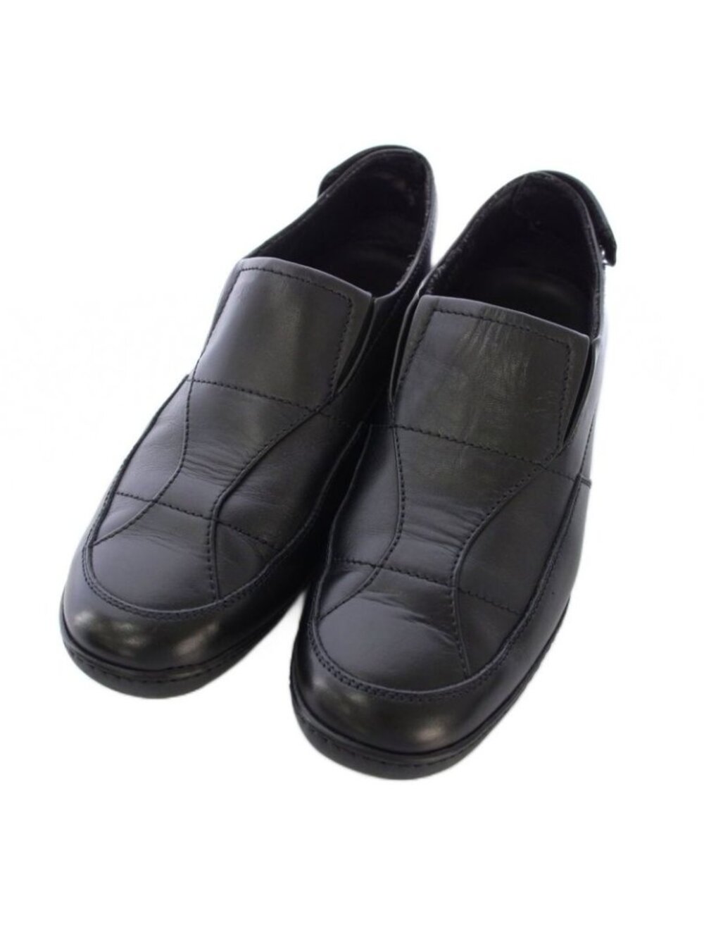 Gucci Slip On Shoes Leather Black TK 35.5